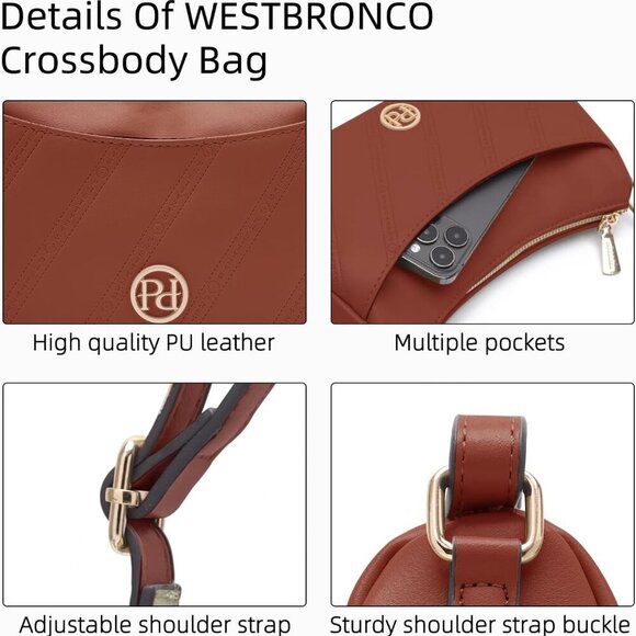 Women’s Shoulder Bag,Small Size Crossbody Bags,Vegan Leather Purses For Women Wi - Picture 4 of 6